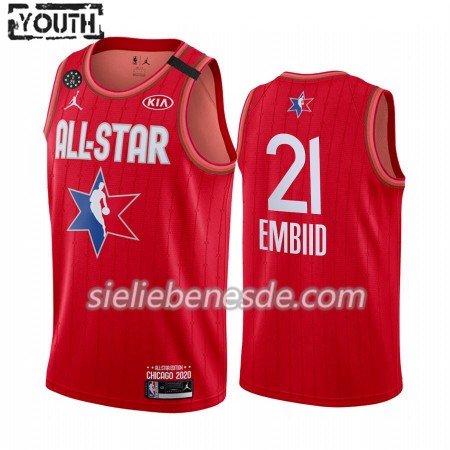 Kinder NBA Philadelphia 76ers Trikot Joel Embiid 21 2020 All-Star Jordan Brand Rot Swingman